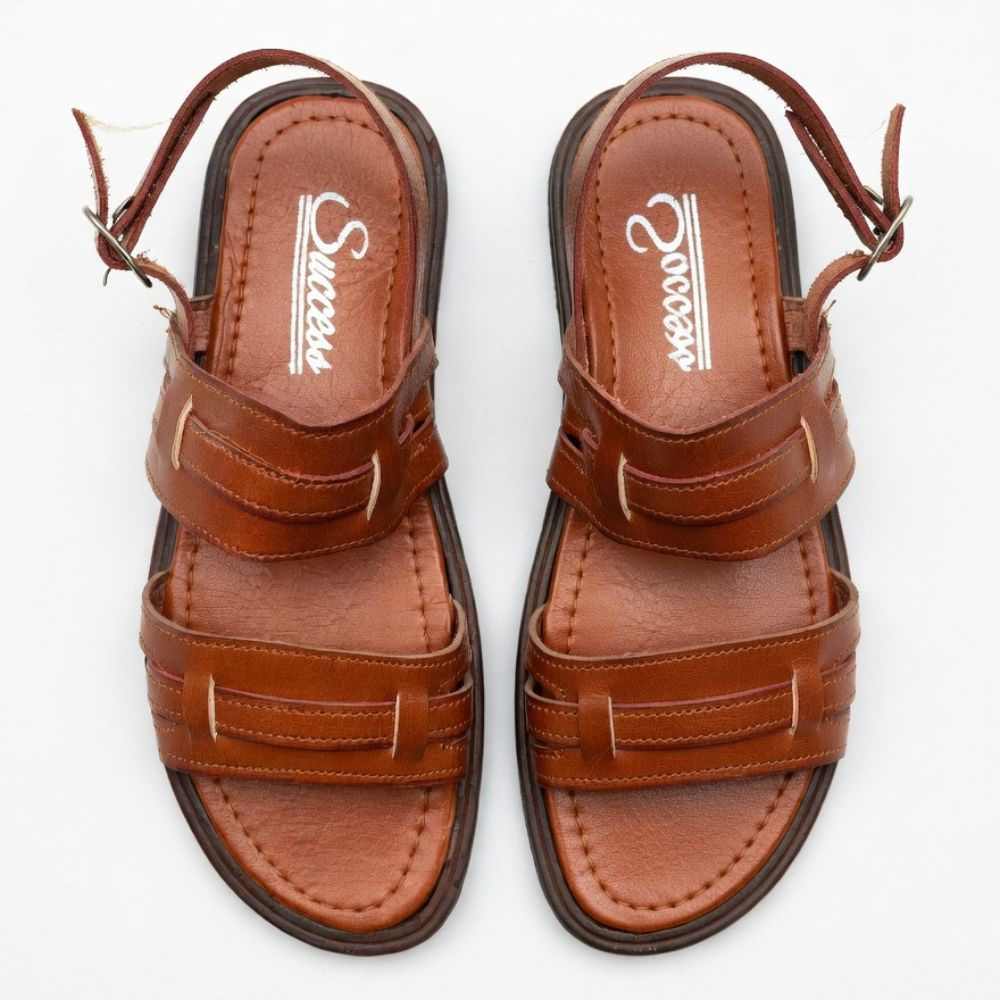 Handcrafted Brown Leather Gladiator Sandal for Men